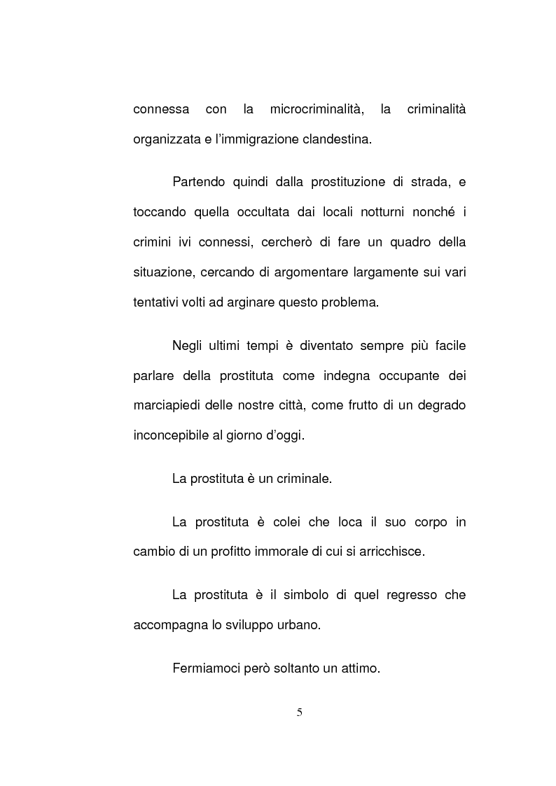 Anteprima della tesi: Le politiche della sicurezza e la prostituzione, Pagina 6