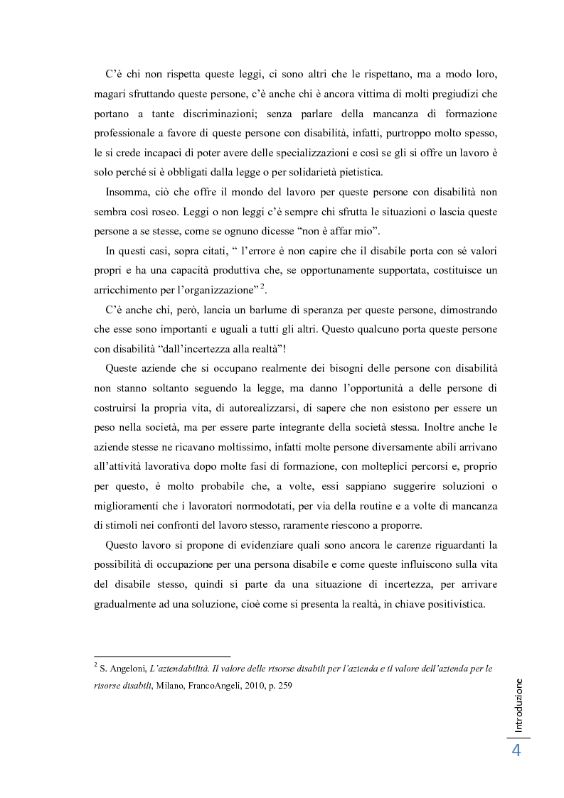 Anteprima della tesi: Dall'incertezza alla realtà. L'inserimento lavorativo delle persone disabili, Pagina 3