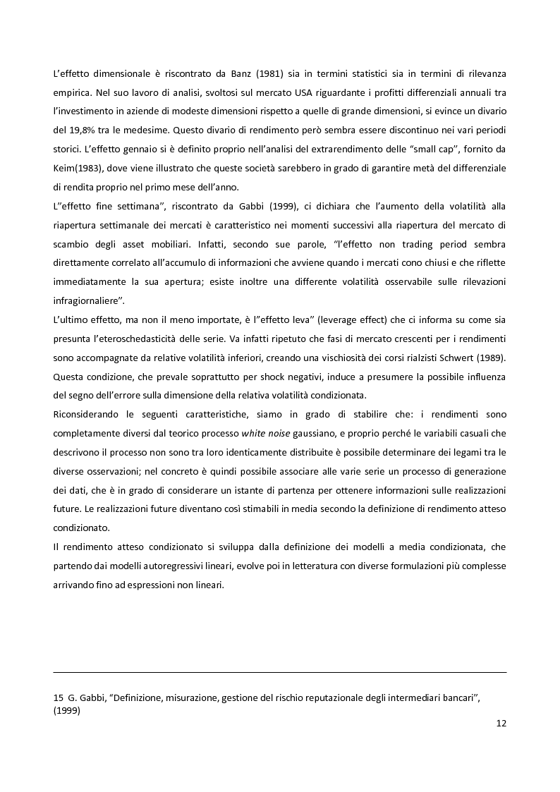 Anteprima della tesi: Modelli GARCH multivariati e strategie di allocazione ottimale di portafoglio, Pagina 4