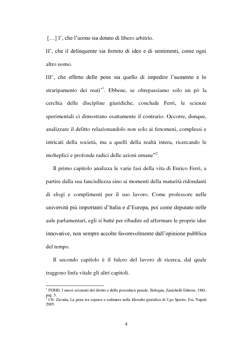 Anteprima della tesi: Enrico Ferri e la sociologia criminale, Pagina 3