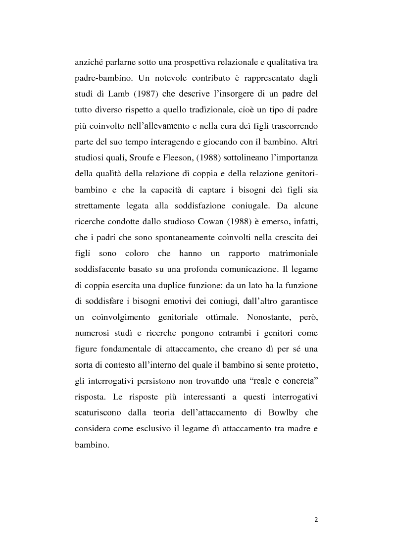 Anteprima della tesi: Il ruolo della figura paterna nello sviluppo psicologico del figlio, Pagina 5