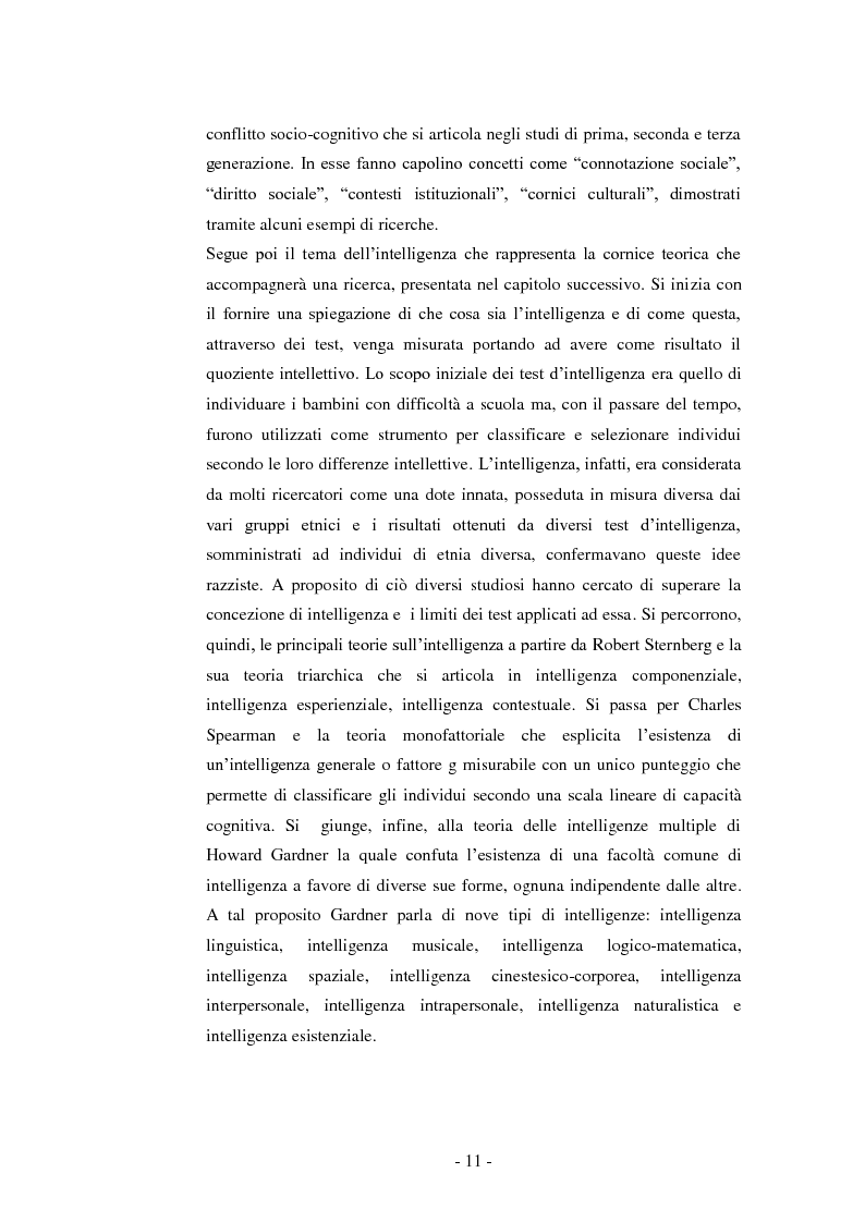 Anteprima della tesi: Una, nessuna, centomila. Lo sviluppo delle intelligenze in bambini della scuola dell'infanzia e primaria, Pagina 4