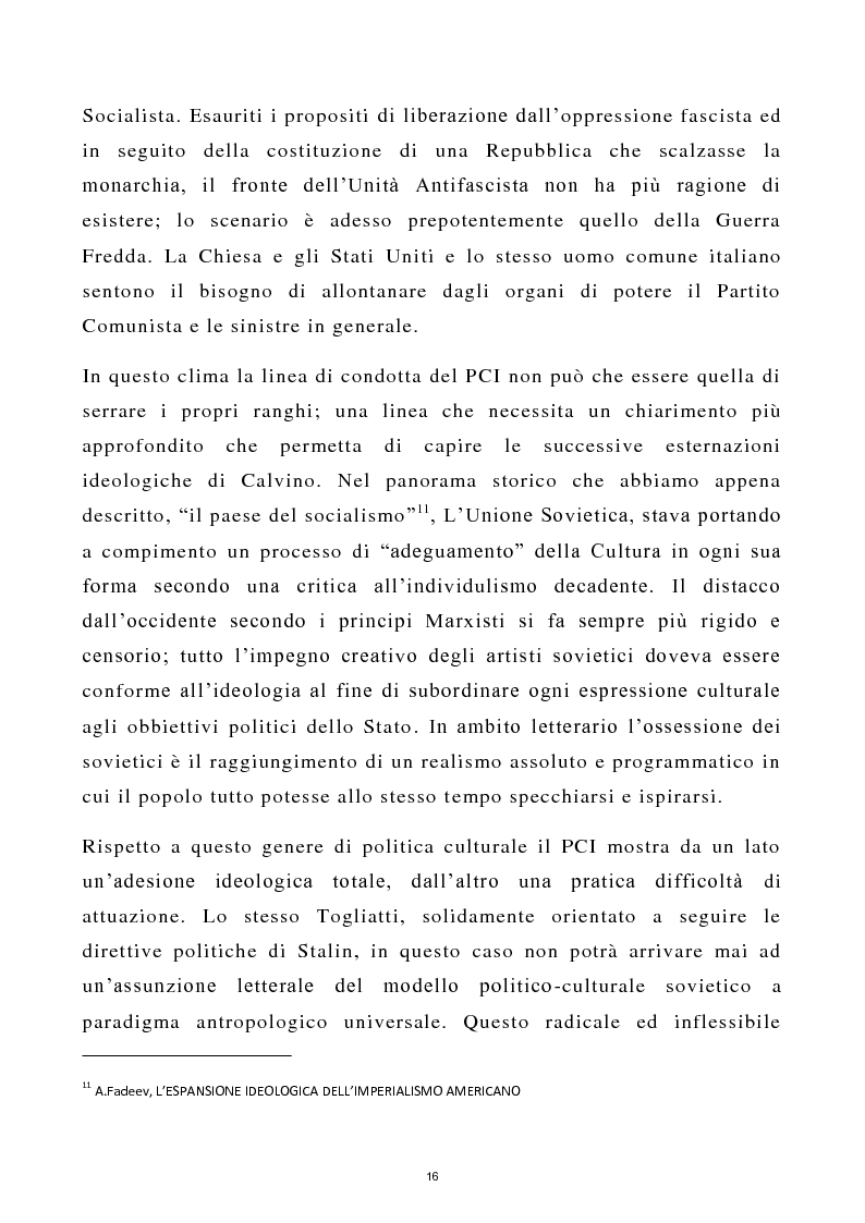 Estratto dalla tesi: Calvino Scrittore Giornalista