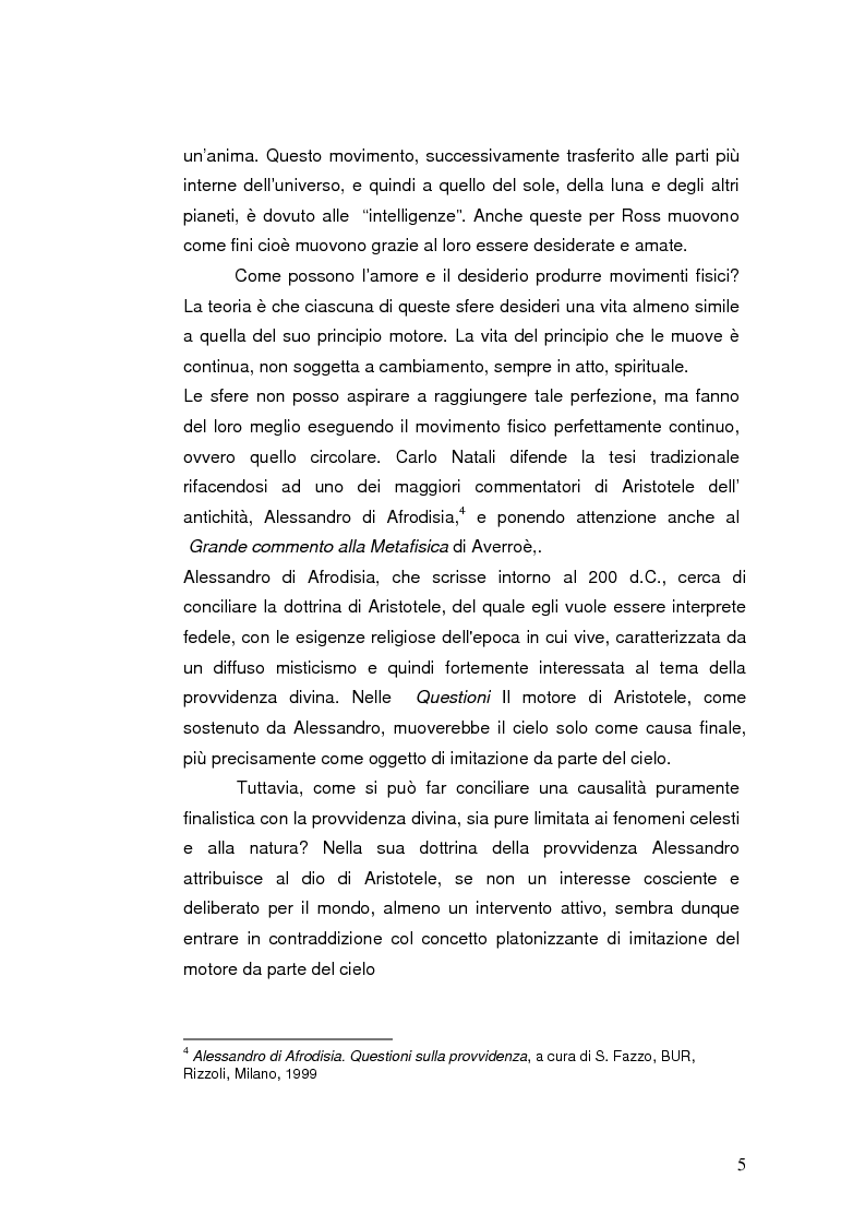 Anteprima della tesi: Aristotele, libro Lambda della Metafisica: natura e causalità del primo motore immobile, Pagina 5