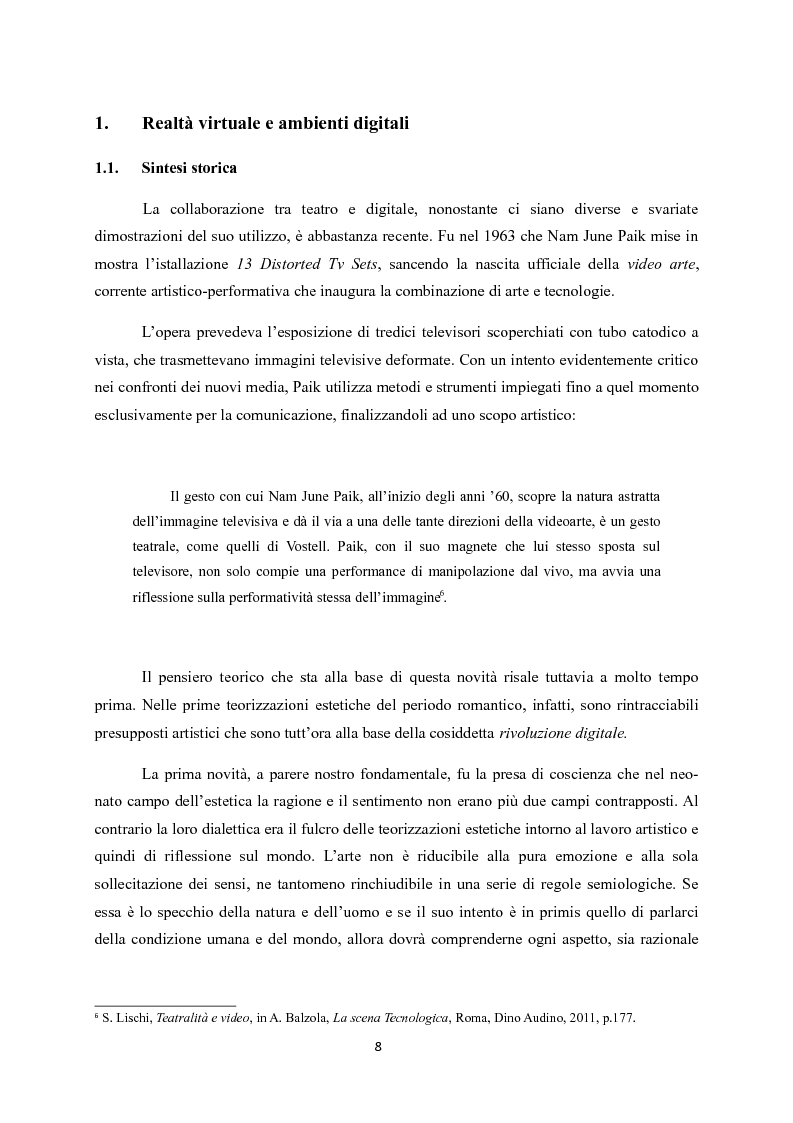Anteprima della tesi: Virtual set. Percorsi fra teatro e tecnologie, Pagina 6