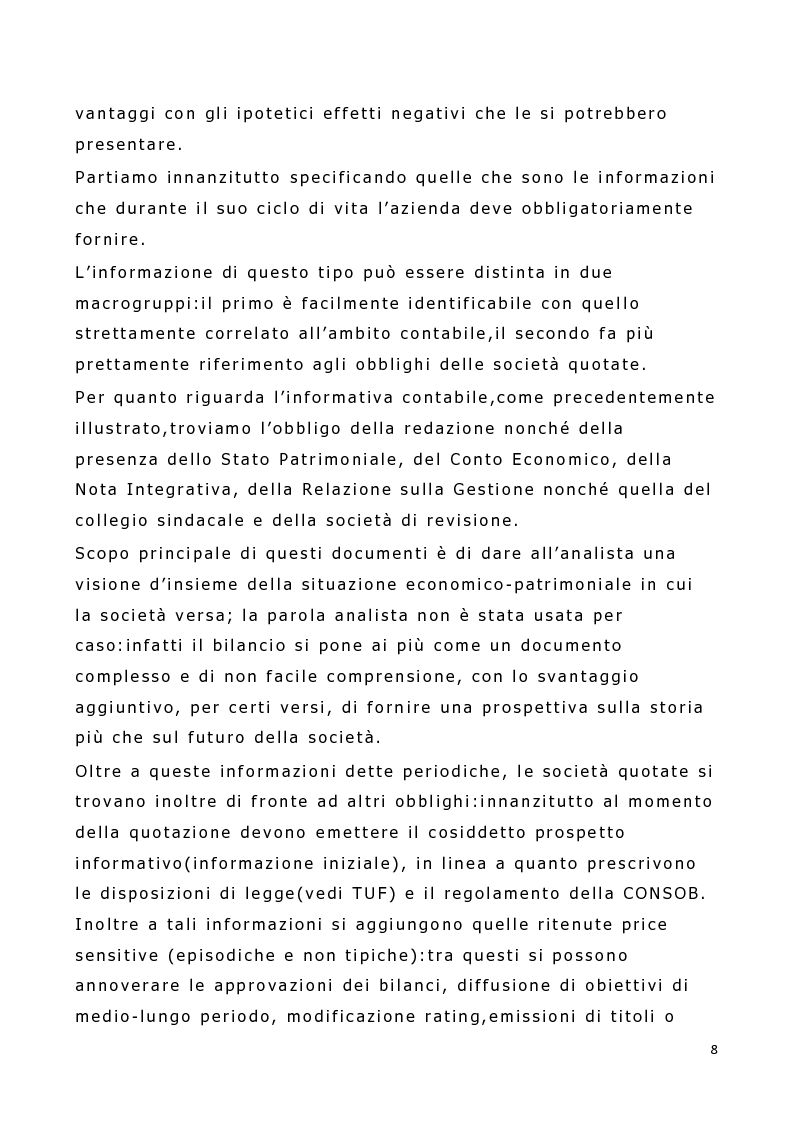 Anteprima della tesi: L'impatto e il ruolo dell'informazione nei mercati finanziari, Pagina 5
