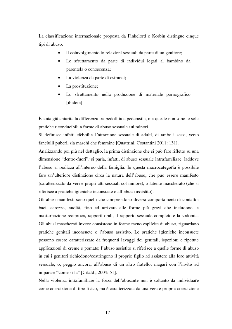 Estratto dalla tesi: La percezione sociale della pedofilia: una web survey