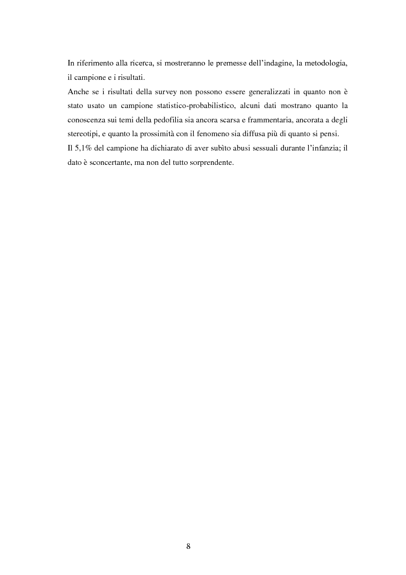 Anteprima della tesi: La percezione sociale della pedofilia: una web survey, Pagina 5