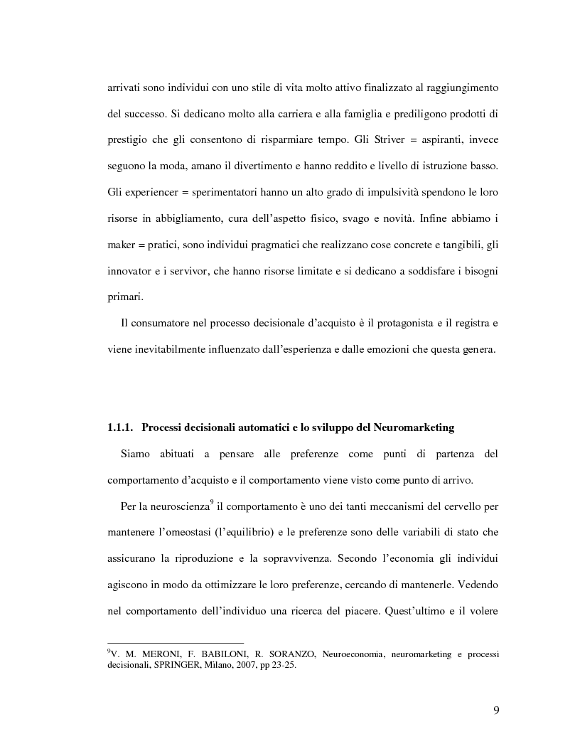 Anteprima della tesi: L'analisi dello shopping emozionale, il Factory Outlet Village, Pagina 10
