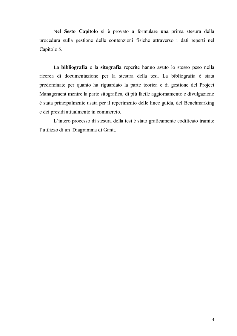 Anteprima della tesi: Progetto di Miglioramento della Qualità dell'Assistenza alla persona sottoposta a Contenzione Fisica in un reparto di Neurochirurgia, Pagina 5