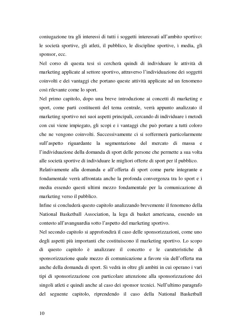 Anteprima della tesi: Marketing sportivo e sponsorizzazioni: valori sportivi incontrano il brand. Il caso Derrick Rose, Pagina 3
