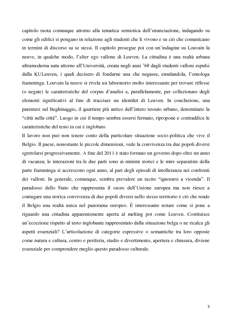 Anteprima della tesi: Leuven. La città come testo. Analisi semiotica di un'"Univer-city", Pagina 6