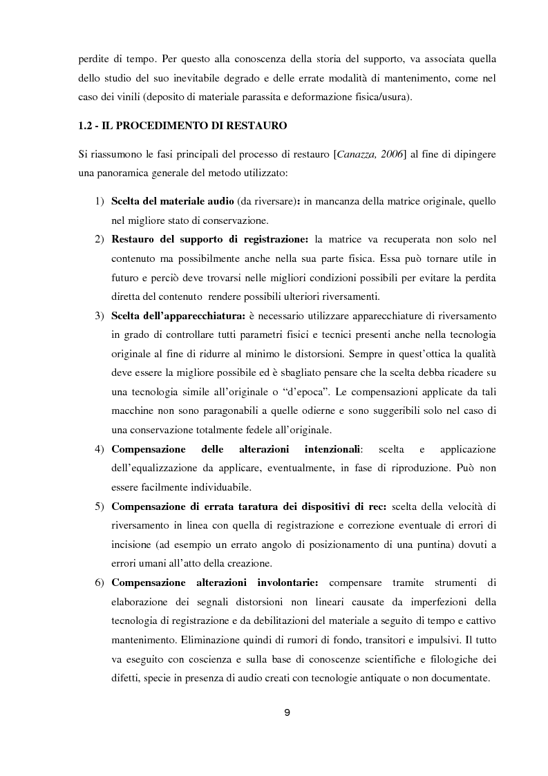 Anteprima della tesi: Studio della deviazione percettiva di campioni audio restaurati digitalmente, Pagina 6