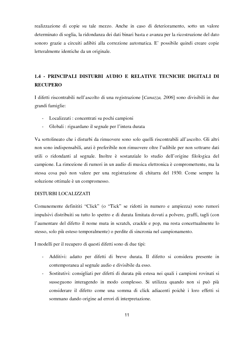 Anteprima della tesi: Studio della deviazione percettiva di campioni audio restaurati digitalmente, Pagina 8