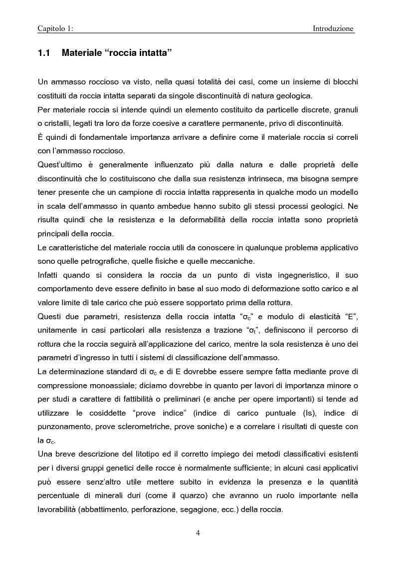 Anteprima della tesi: La classificazione degli ammassi rocciosi Geological Strength Index (GSI), Pagina 3