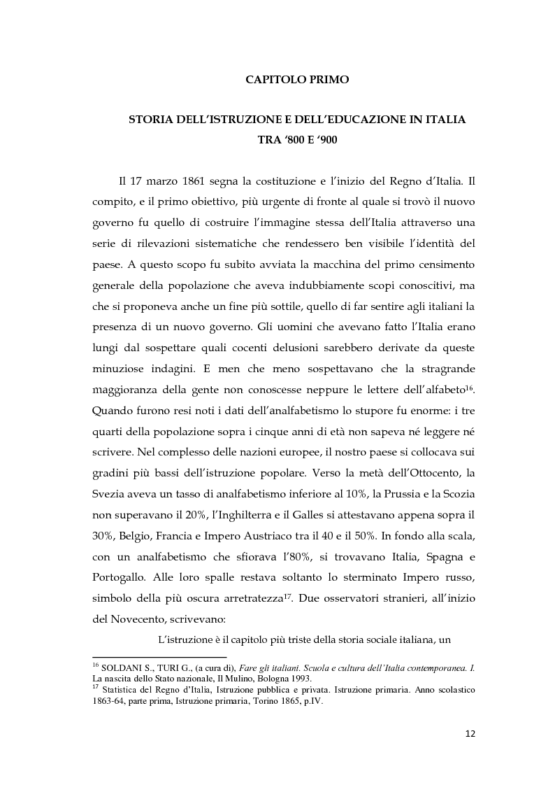 Anteprima della tesi: L'educazione della donna nelle opere di Sofia Bisi Albini, Pagina 10