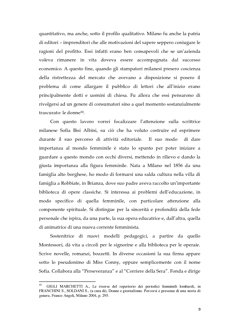 Anteprima della tesi: L'educazione della donna nelle opere di Sofia Bisi Albini, Pagina 7