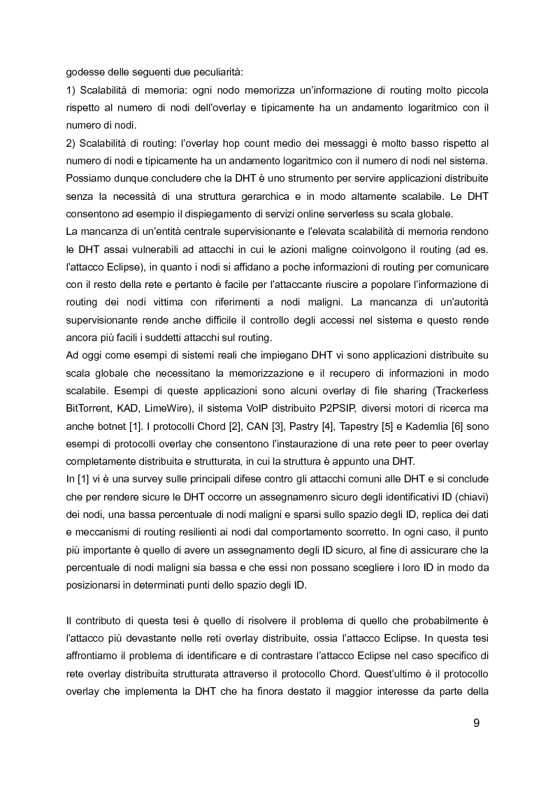 Anteprima della tesi: Identificazione e Difesa contro l'Attacco Eclipse al Protocollo Chord, Pagina 4