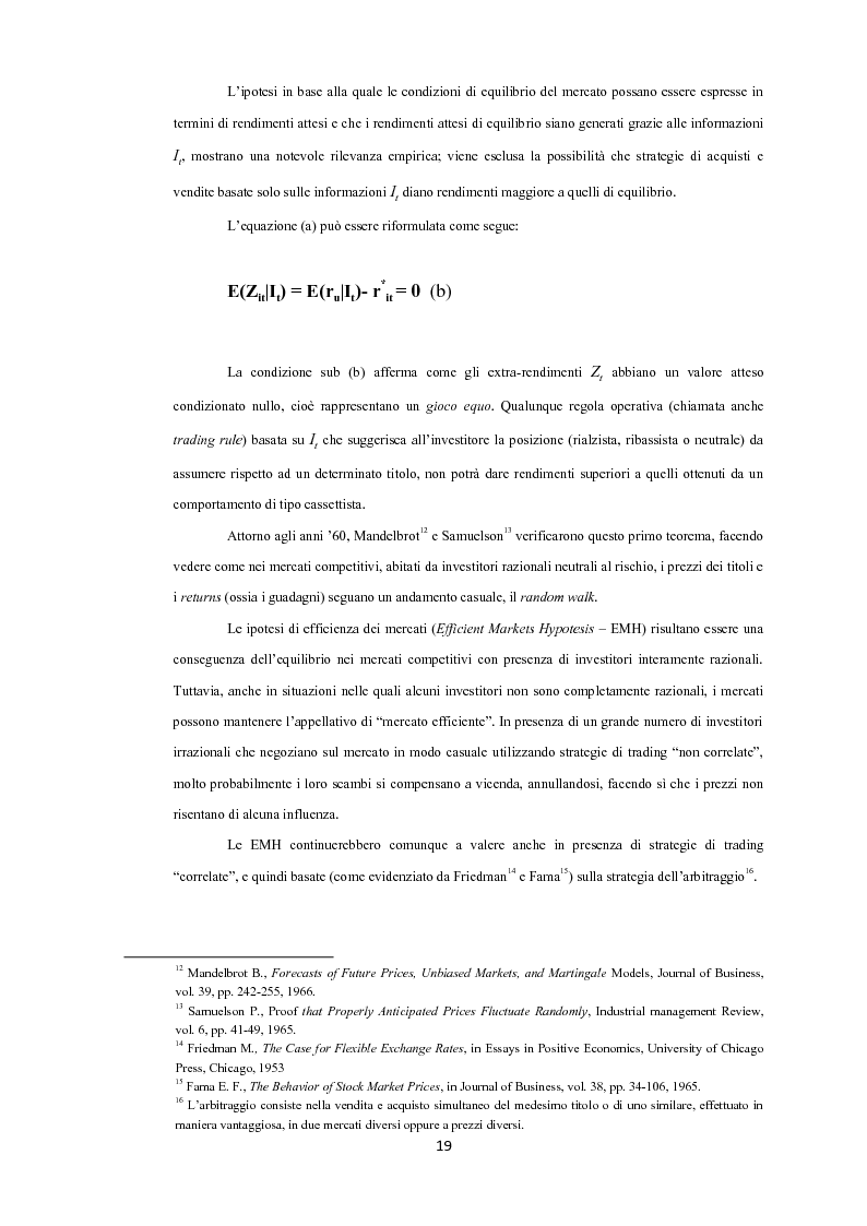Anteprima della tesi: Studio del mercato finanziario: efficienza, analisi tecnica e il caso del Banco Popolare, Pagina 12