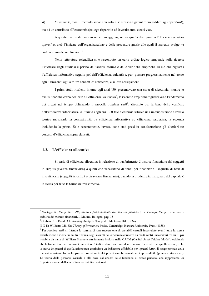 Anteprima della tesi: Studio del mercato finanziario: efficienza, analisi tecnica e il caso del Banco Popolare, Pagina 4