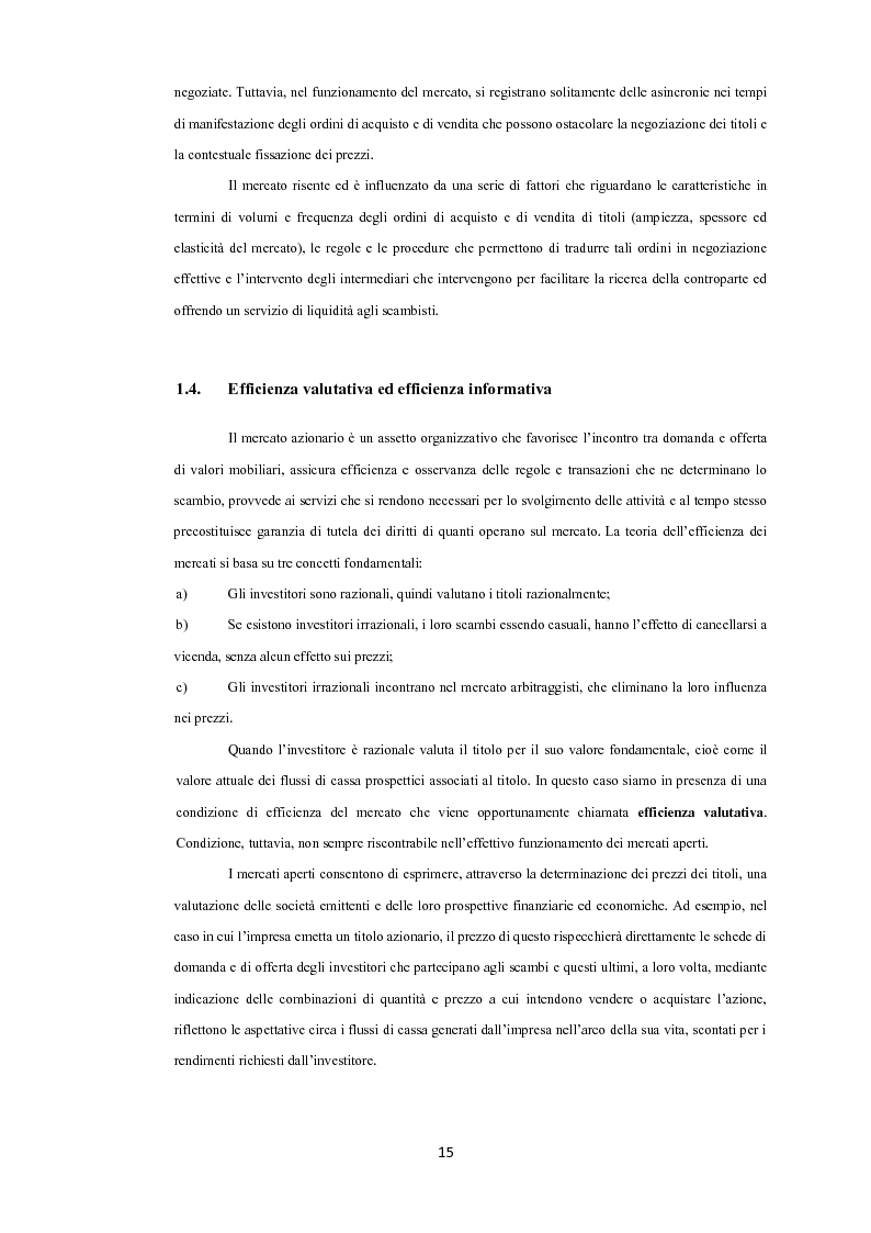 Anteprima della tesi: Studio del mercato finanziario: efficienza, analisi tecnica e il caso del Banco Popolare, Pagina 8