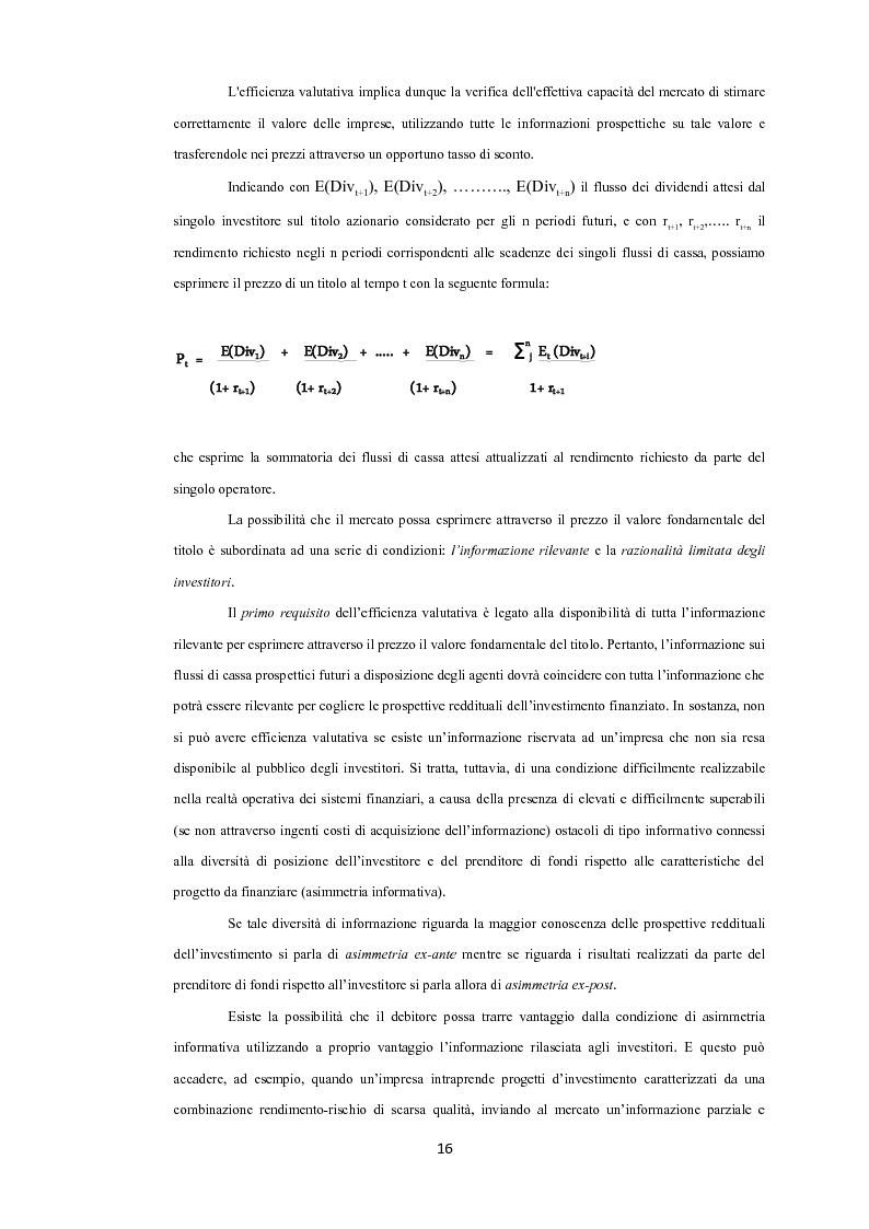 Anteprima della tesi: Studio del mercato finanziario: efficienza, analisi tecnica e il caso del Banco Popolare, Pagina 9