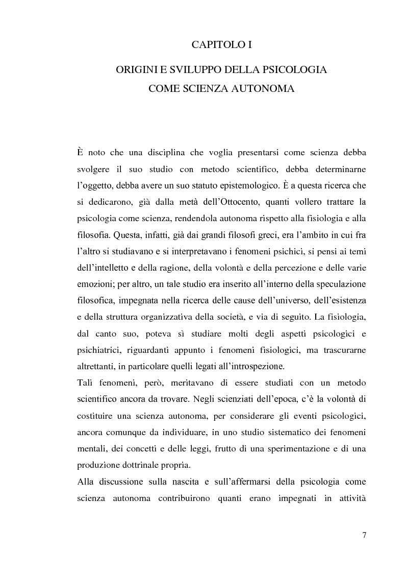 Anteprima della tesi: Cesare Musatti nella storia della psicologia in Italia dieci articoli in rivista di psicologia 1952-1959, Pagina 5