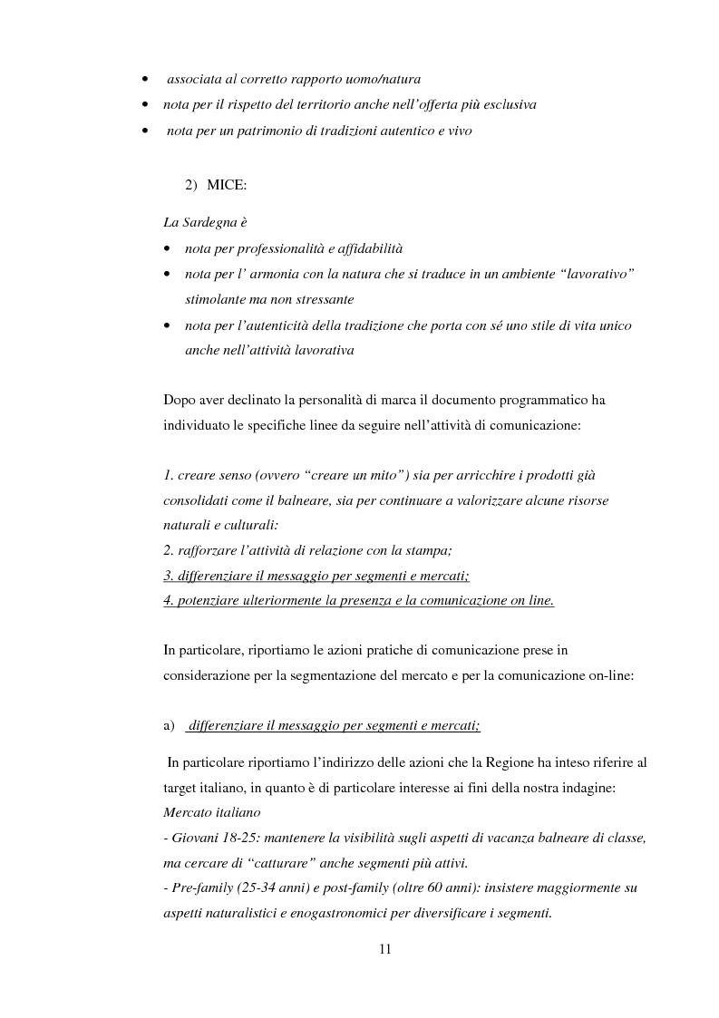 Anteprima della tesi: Il monitoraggio dei forum on-line sul turismo come nuova prospettiva di analisi dell’immagine turistica. Il caso della Sardegna nel 2012 in un'analisi del contenuto, Pagina 8