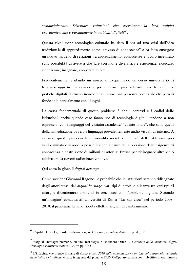 Anteprima della tesi: Digitalizzazione del patrimonio culturale e biblioteche online, Pagina 10