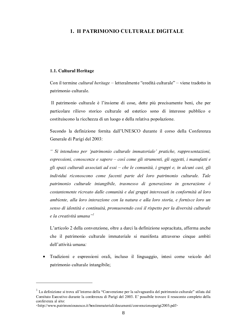 Anteprima della tesi: Digitalizzazione del patrimonio culturale e biblioteche online, Pagina 5