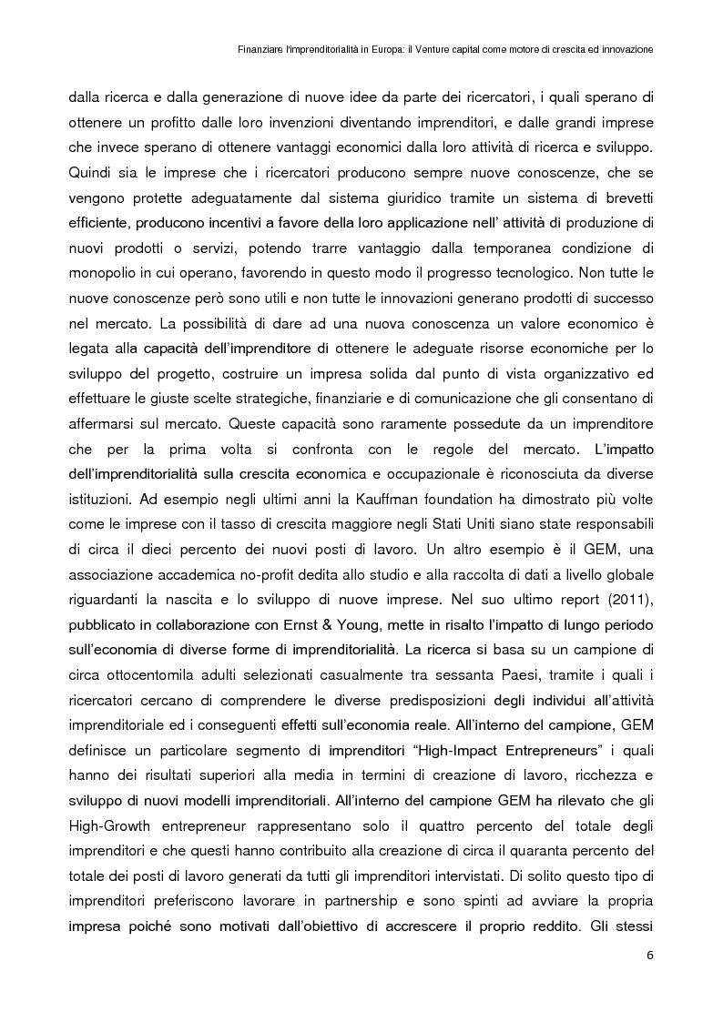 Anteprima della tesi: Finanziare l'imprenditorialità in Europa: il Venture capital come motore di crescita ed innovazione, Pagina 5