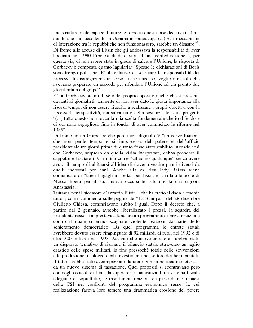 Anteprima della tesi: Il crollo dell'URSS, Pagina 3