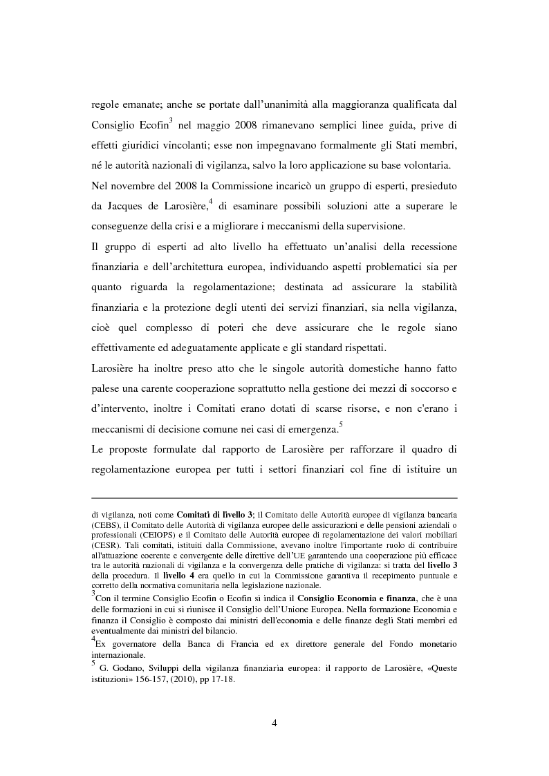 Anteprima della tesi: ESMA: La nuova Autorità europea degli strumenti finanziari e dei mercati, Pagina 3