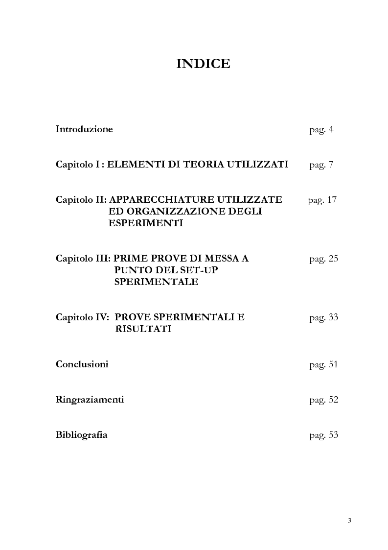 Indice della tesi: Monitoraggio Strutturale (SHM) mediante Vibrometria Laser: allestimento del Set-Up sperimentale e prime rilevazioni di danno tramite utilizzo di Onde Ultrasoniche (Onde Lamb), Pagina 1