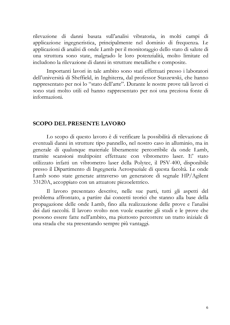 Anteprima della tesi: Monitoraggio Strutturale (SHM) mediante Vibrometria Laser: allestimento del Set-Up sperimentale e prime rilevazioni di danno tramite utilizzo di Onde Ultrasoniche (Onde Lamb), Pagina 4