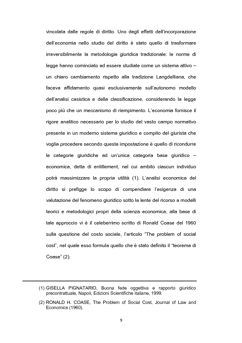 Anteprima della tesi: Analisi economica della responsabilità precontrattuale, Pagina 3