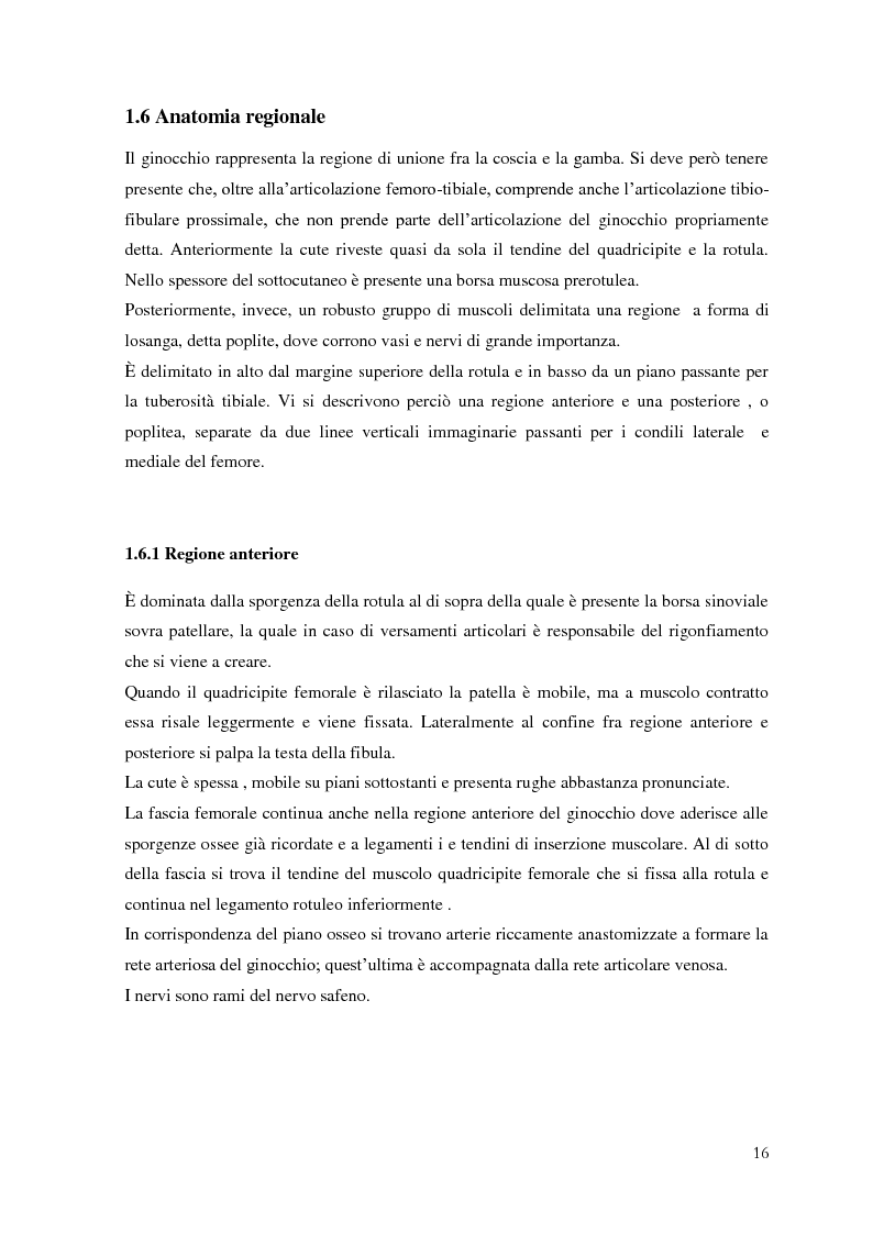 Estratto dalla tesi: Monitoraggio clinico del recupero funzionale dopo trattamento artroscopico per trauma distorsivo del ginocchio in giocatori di pallacanestro