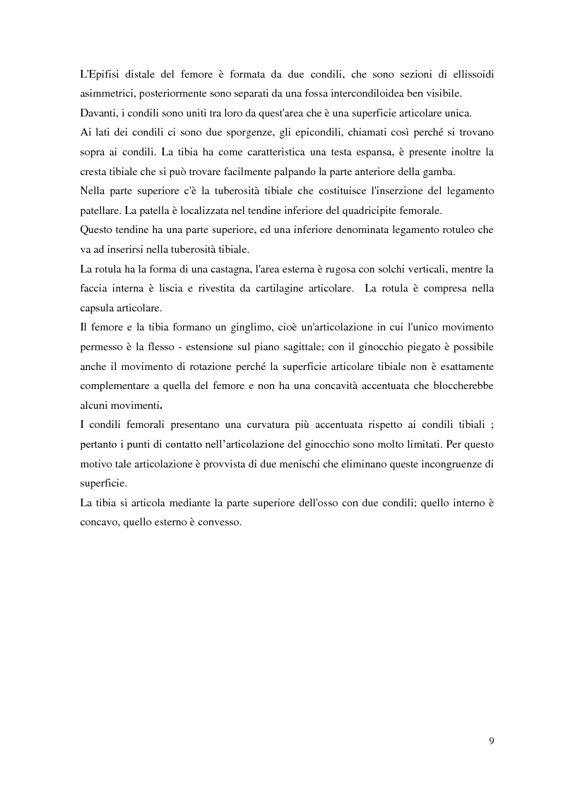 Anteprima della tesi: Monitoraggio clinico del recupero funzionale dopo trattamento artroscopico per trauma distorsivo del ginocchio in giocatori di pallacanestro, Pagina 3