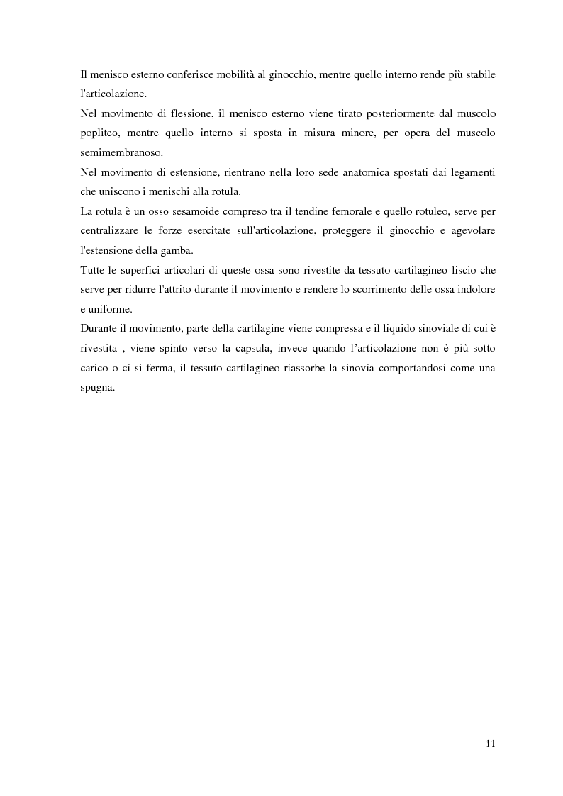 Anteprima della tesi: Monitoraggio clinico del recupero funzionale dopo trattamento artroscopico per trauma distorsivo del ginocchio in giocatori di pallacanestro, Pagina 5