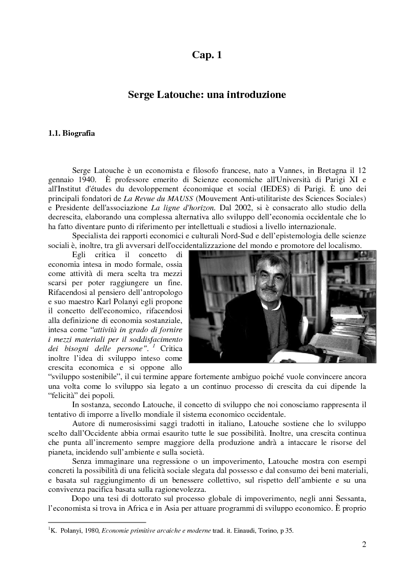 Anteprima della tesi: Serge Latouche: dall'Occidentalizzazione alla Decrescita, Pagina 3