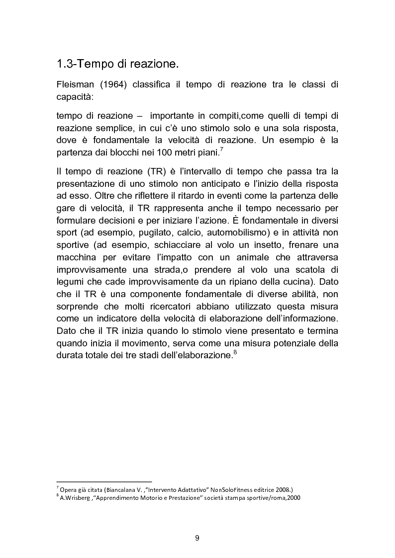 Anteprima della tesi: Benefici del karate sul miglioramento dei tempi di reazione, Pagina 8
