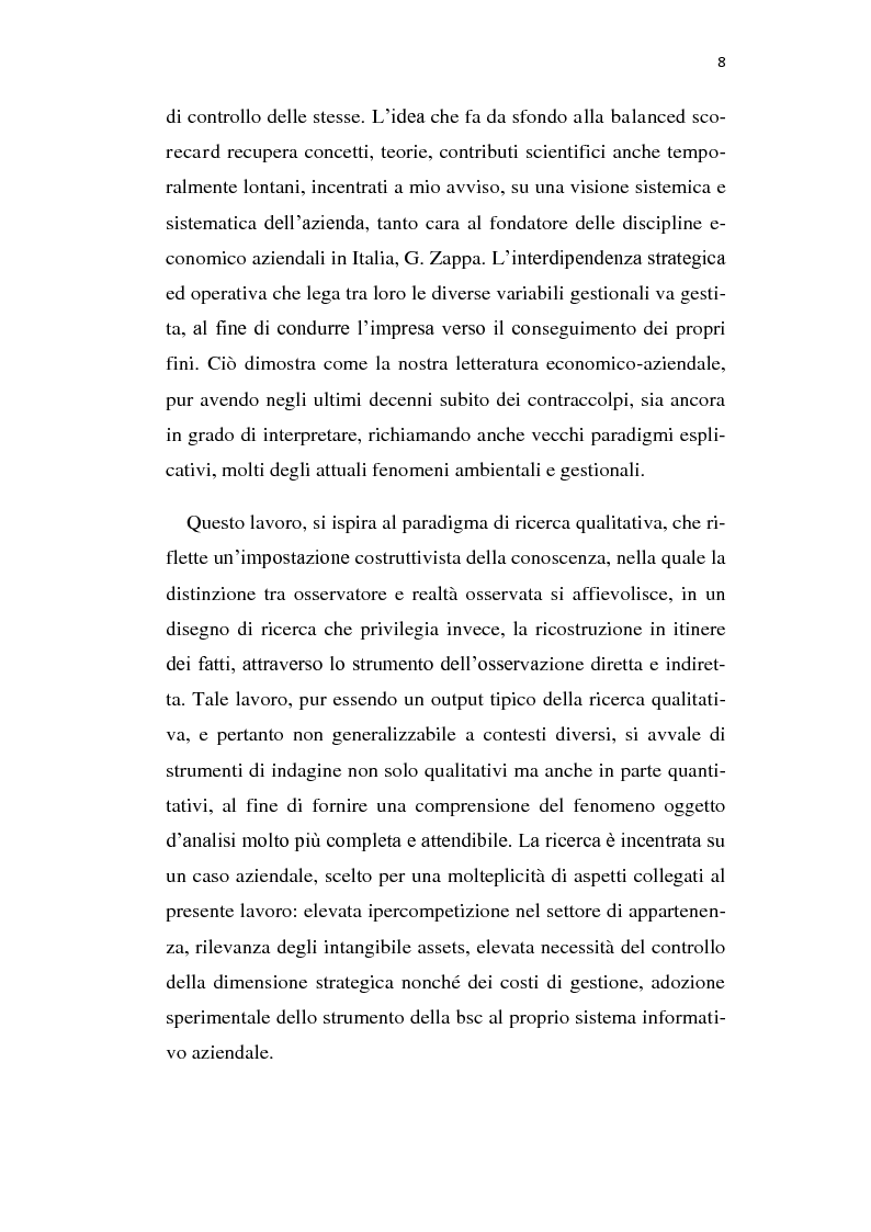 Anteprima della tesi: La redditività nel tempo lungo come indicatore di efficacia strategica e la BSC: il gruppo Mediaset, Pagina 4