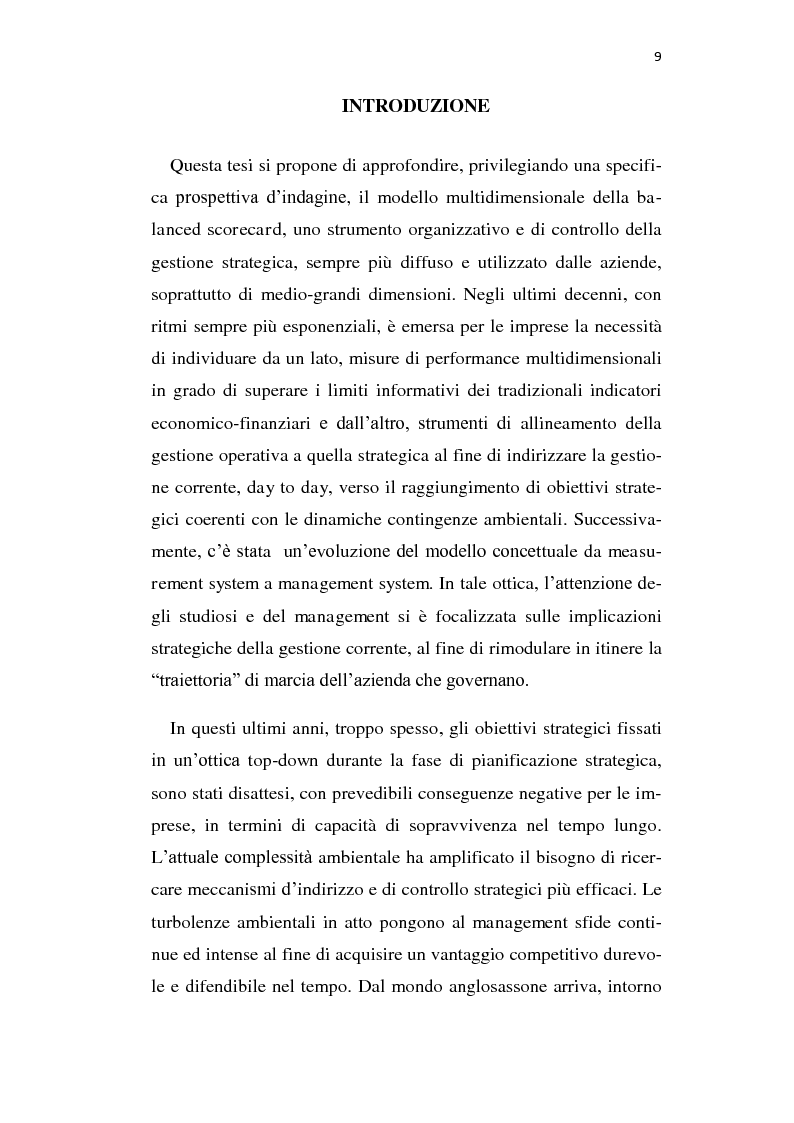 Anteprima della tesi: La redditività nel tempo lungo come indicatore di efficacia strategica e la BSC: il gruppo Mediaset, Pagina 5