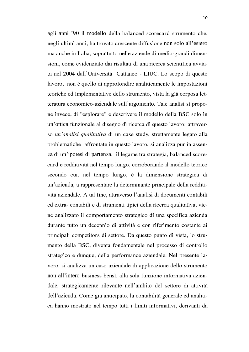 Anteprima della tesi: La redditività nel tempo lungo come indicatore di efficacia strategica e la BSC: il gruppo Mediaset, Pagina 6