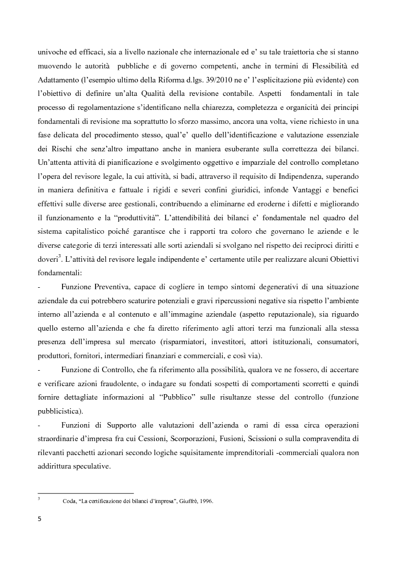 Anteprima della tesi: Indipendenza e Conflitto di Interessi nella Revisione Legale dei conti: Qualità ed Evoluzione della funzione del revisore alla luce delle recenti riforme., Pagina 3