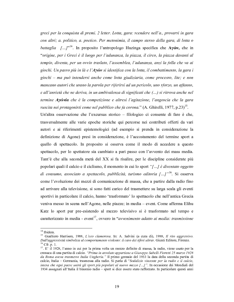 Anteprima della tesi: Il ruolo dei mass media nella configurazione violenza in ambito sportivo, Pagina 10