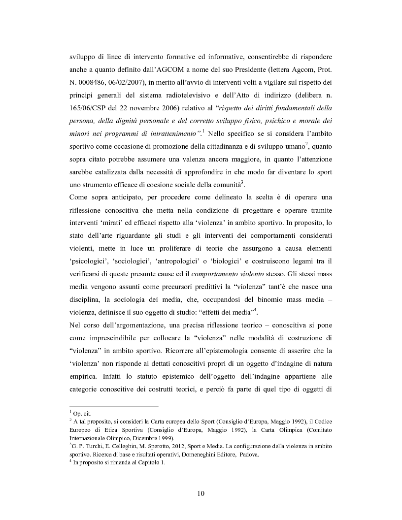 Anteprima della tesi: Il ruolo dei mass media nella configurazione violenza in ambito sportivo, Pagina 3