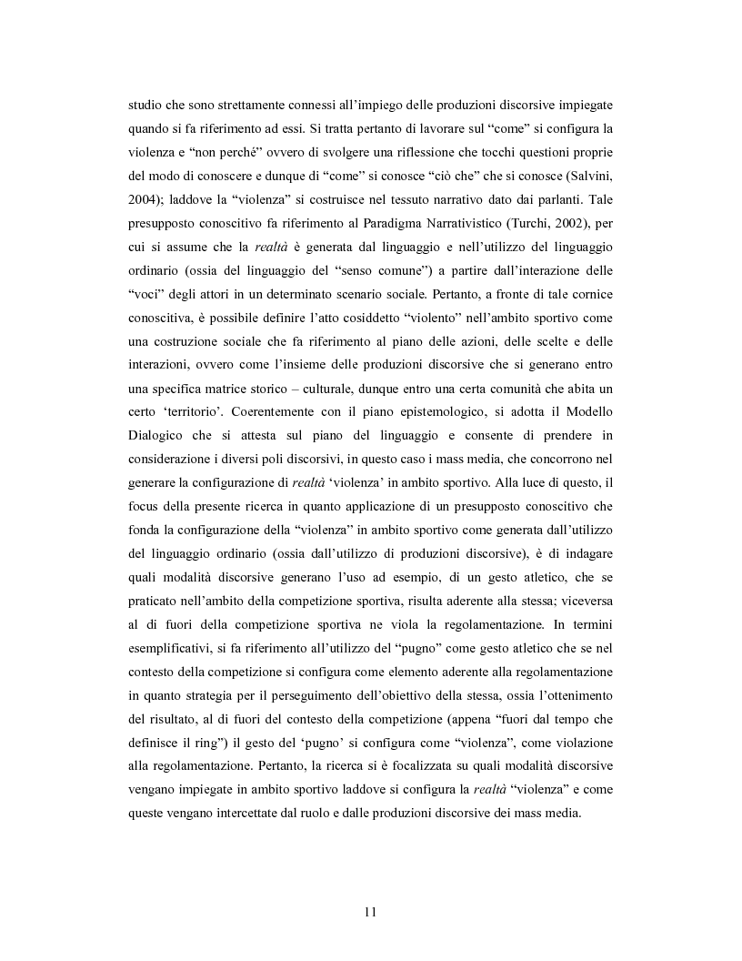 Anteprima della tesi: Il ruolo dei mass media nella configurazione violenza in ambito sportivo, Pagina 4