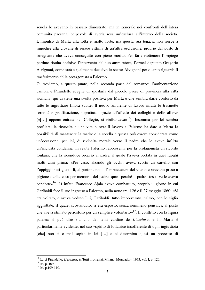 Anteprima della tesi: Le figure femminili nei romanzi di Luigi Pirandello, Pagina 8