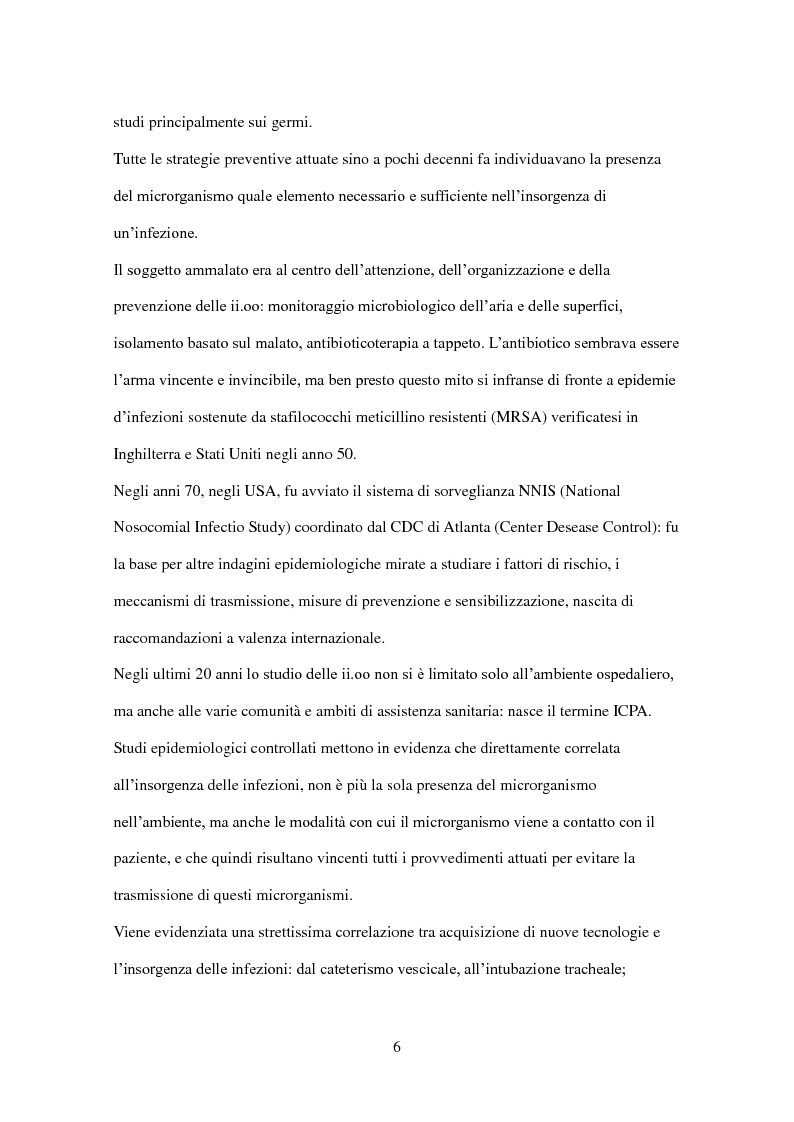 Anteprima della tesi: Infezioni Correlate alle Pratiche Assistenziali, ruolo del Coordinatore delle Professioni Sanitarie nella formazione del personale dei servizi d'emergenza, Pagina 4